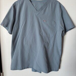 FIGS Leon Top and Tansen Jogger Scrub Set - Dusty Blue (LIMITED COLOR)